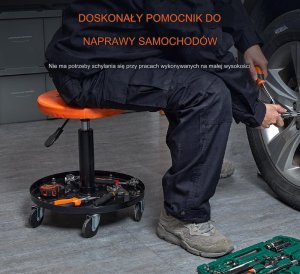 STOŁEK TABORET WARSZTATOWY NA KÓŁKACH 7