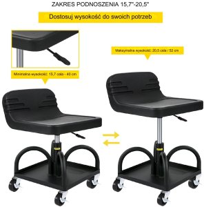 STOŁEK TABORET FOTEL WARSZTATOWY NA KÓŁKACH 2