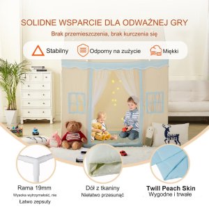 Vevor Namiot dla Maluchów z Matą i Lampką Domek 12