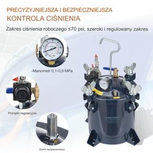 Zbiornik ciśnieniowy na farbę 10L 4,8 bar 4