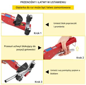 Ręczna giętarka do rur 6-22 mm 7 matryc 5