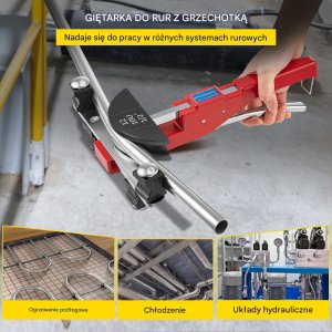 Ręczna giętarka do rur 6-22 mm 7 matryc 8