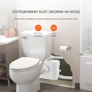 Pompa z rozdrabniaczem do WC rozdrabniacz młynek przepompownia do WC 700W 4