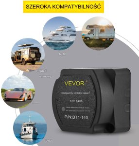 Separator akumulatorów zestaw izolatora baterii 5m 12 V 8