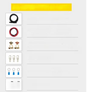 Separator akumulatorów zestaw izolatora baterii 5m 12 V 10