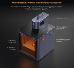 Grawer laserowy LaserPecker LP5 Safeguard + przedłużka obrotowa 11