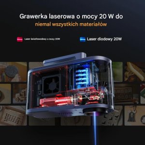 Grawer laserowy LaserPecker LP5 Safeguard + przedłużka obrotowa 10