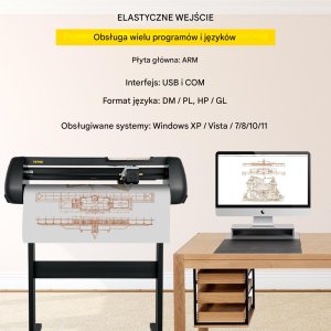 Ploter Tnący do Winylu 720 mm z Oprogramowaniem SignMaster i Stojakiem 5