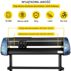 Ploter Tnący do Winylu 720 mm z Oprogramowaniem SignMaster i Stojakiem 7