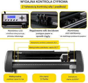 Ploter tnący 870 mm winyl, folia, Profesjonalny ploter 3