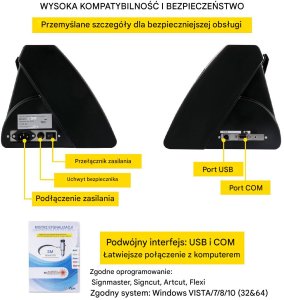 Ploter Tnący do Winylu 1350 mm z Wbudowanym Sensorem Optycznym i Oprogramowaniem SignMaster 7