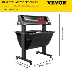 Ploter Tnący 720 mm z Półautomatycznym Sensorem Optycznym i Oprogramowaniem SignMaster 2