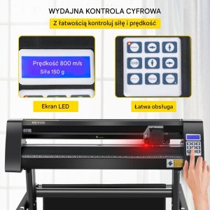 Ploter Tnący 720 mm z Półautomatycznym Sensorem Optycznym i Oprogramowaniem SignMaster 3