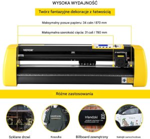Ploter Tnący do Winylu 860 mm z Oprogramowaniem i Ekranem LCD 4