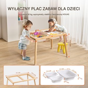 Stół sensoryczny dla dzieci Piaskownica stolik sensoryczny piasek woda 2