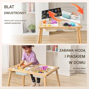 Stół sensoryczny dla dzieci Piaskownica stolik sensoryczny piasek woda 6