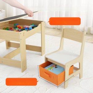 Stolik dziecięcy + tablica kredowa i dwa krzesełka 9