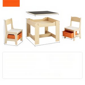 Stolik dziecięcy + tablica kredowa i dwa krzesełka 10