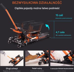 Podnośnik motocyklowy hydrauliczny 700 kg do Quada Motoru 2
