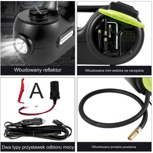 Elektryczny podnośnik samochodowy 5T z kluczem udarowym lewarek do auta 6