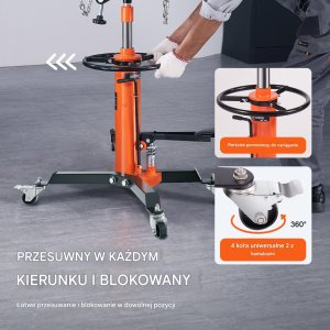 Podnośnik do skrzyni biegów silnika do warsztatu 600 kg 4