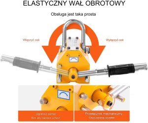 Chwytak magnetyczny do blach magnes podnośnik magnetyczny 1500 kg 6