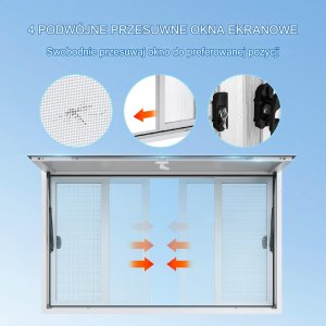 Okienko gastronomiczne okno podawcze 94,3x94,3cm food truck gastronomia 9