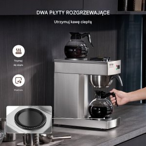Ekspres Przelewowy do Gastronomii 2 Podgrzewacze 3