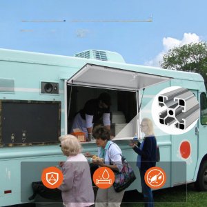 Okno Gastronomiczne Koncesyjne Food Truck 91,5 x 61 cm 6