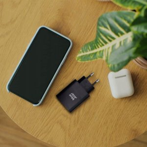 Ładowarka sieciowa do telefonu Blue Star USB C + USB A QC4.0 PD 3A 25W TFB-TC-25WPD czarna 5