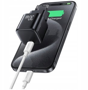 Ładowarka sieciowa USAMS JO Series CC262 30W USB-C + kabel USB-C/Lightning 1m biały 4