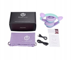 Słuchawki PowerLocus P2 Kids Headphones purple/turquoise with Ears 6