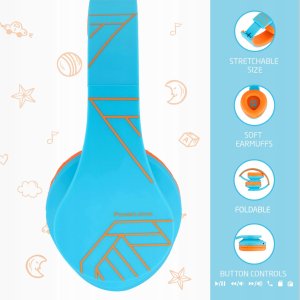 Słuchawki PowerLocus P2 Kids Headphones blue/orange 7