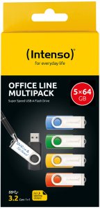 Intenso Office Line 256GB USB Stick 3.2 Multipack x5 bunt 21