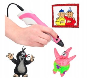 DŁUGOPIS 3D Dla Dzieci magiczna DRUKARKA 3D PEN RÓŻOWA   WKŁAD 9M 6