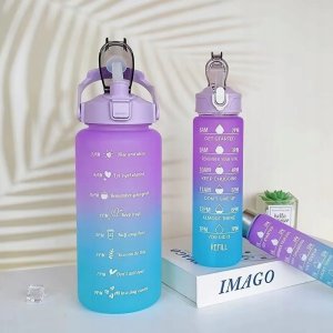 Butelka Motywacyjna Sportowa z Rurką Fitness Siłownia 2000ml 900ml 300ml 8
