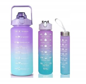 Butelka Motywacyjna Sportowa z Rurką Fitness Siłownia 2000ml 900ml 300ml 10