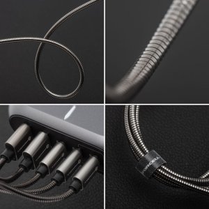 Kabel USB ForCell USB-C - Lightning 2 m Srebrny 3