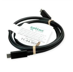 Kabel USB Roline USB-C - USB-C 1 m Czarny (11.44.9056) 2