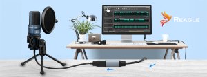 Kabel USB Reagle USB-A + USB-C - USB-A 10 m Szary 5