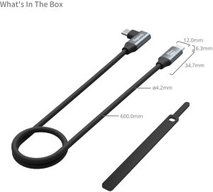 Kabel USB SmallRig USB-C - USB-C 0.6 m Czarno-srebrny (6941590019246) 4