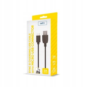 Kabel USB Setty microUSB - microUSB 1 m Czarny (GSM100633) 3