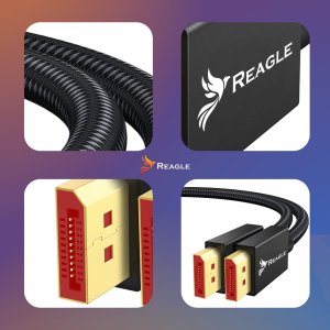 Kabel DISPLAYPORT 2.1 - 3M DP 8K 120Hz 4K 320Hz 240Hz FREESYNC GSYNC 80Gbps 8