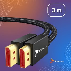 Kabel DISPLAYPORT 2.1 - 3M DP 8K 120Hz 4K 320Hz 240Hz FREESYNC GSYNC 80Gbps 9