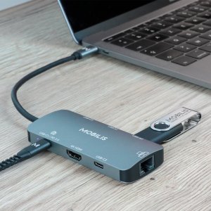 Mobilis 001382 stacja dokująca Przewodowa USB 3.2 Gen 1 (3.1 Gen 1) Type-C Czarny, Szary 3