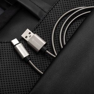 Kabel USB ForCell USB-A - USB-C 2 m Srebrny 4
