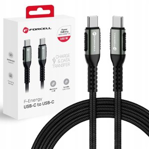 Kabel USB ForCell USB-C - USB-C 0.5 m Czarny 2