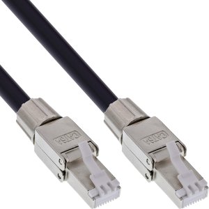 InLine ® Bęben kablowy sieciowy Outdoor, Cat.6A PUR RJ45, 50m, czarny 2