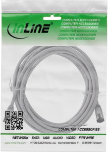 InLine® Patchkabel slim, U/FTP, Cat.8.1, TPE halogenfrei, grau, 5m 3