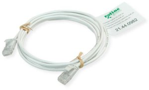 ROLINE GREEN UTP patchkabel Cat.6A (Class EA), LSOH, extra dun, wit, 1,5 m 3